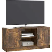 vidaXL TV Kast Gerookt eiken 102 x 34,5 x 47 cm Bewerkt hout