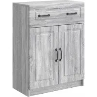 vidaXL Dressoir met lade Grijs sonoma 66 x 34,5 x 87 cm Bewerkt hout