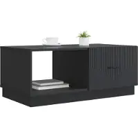 vidaXL Salontafel Zwart 90 x 50 x 37 cm Bewerkt hout