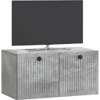 vidaXL Wandmontage TV-kast Betongrijs 59,5 x 31 x 30 cm Bewerkt hout