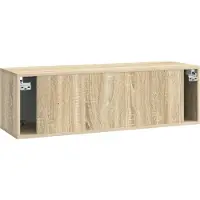 vidaXL Wandmontage TV-kast Sonoma Eiken 98 x 31 x 30 cm Bewerkt hout