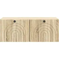 vidaXL Wandmontage TV-kast Sonoma Eiken 78,5 x 41 x 30 cm Bewerkt hout