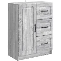 vidaXL Dressoir met lade Grijs sonoma 66 x 34,5 x 87 cm Bewerkt hout