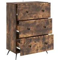 vidaXL Ladekast 66 x 34,5 x 90 cm Bewerkt hout Gerookt eiken