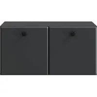 vidaXL Wandmontage TV-kast 59,5 x 41 x 30 cm Zwart Bewerkt hout