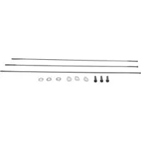 Zipp Cx-ray Straight Pull External With Titanium Washers 3 Units Spokes Zwart 268 mm