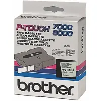 Brother TX-M51 tape mat zwart op transparant 24mm (origineel)