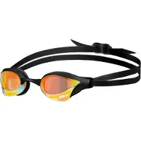 Arena Cobra Core Swipe Mirror Swim Goggles Black Gold