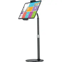 Wozinsky standaard voor tablet en telefoon op het bureau zwart (WTHBK4), Smartphonehouder, Zwart