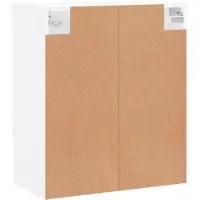 vidaXL Wandkast 60x31x70 cm bewerkt hout wit