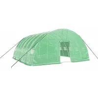 vidaXL Tuinkas met stalen frame 36 m² 6x6x2,85 m groen
