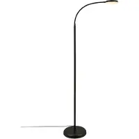 Briloner Megg - LED Vloerlamp – dimbaar & zwenkbaar – 125.5 cm hoog – warm wit licht bureaulamp – moderne staande lamp – leeslamp voor woonkamer – zwart