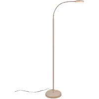 Briloner Megg - LED Vloerlamp – dimbaar & zwenkbaar – 125.5 cm hoog – warm wit licht – moderne staande lamp – leeslamp voor woonkamer – beige