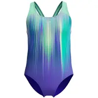 Speedo Digital Placement Swimsuit Paars 5-6 Years Meisje