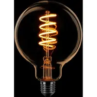 Expo Led Spiraal Globe 95mm E27 6W dimtone 2700k - 2200k goud 490L