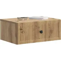 vidaXL Nachtkastje Artisanaal eiken 49 x 34,5 x 20 cm Bewerkt hout
