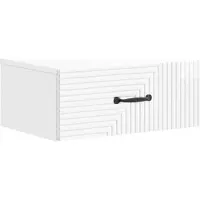 vidaXL Muurbevestigde Nachttafel 2 st Hoogglans Wit 49 x 34,5 x 20 cm