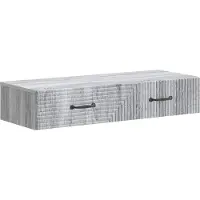 vidaXL Wandgemonteerde Zijtafel Grijs sonoma 87,5 x 34,5 x 17 cm