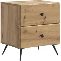 vidaXL Nachtkastje Artisanaal eiken 43 x 34,5 x 47,5 cm Bewerkt hout