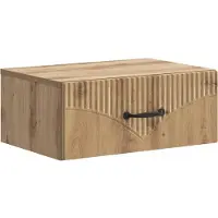 vidaXL Muurbevestigde Nachttafel 2 st Artisanaal eiken