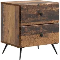 vidaXL Nachtkastje 2 st Oud hout 43 x 34,5 x 47,5 cm Bewerkt hout