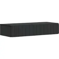 vidaXL Wandgemonteerde Zijtafel Zwart 87,5 x 34,5 x 17 cm Bewerkt hout