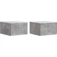 vidaXL Muurbevestigde Nachttafel 2 st Betongrijs 33 x 34,5 x 20 cm
