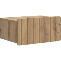 vidaXL Muurbevestigde Nachttafel Artisanaal eiken 49 x 34,5 x 24 cm