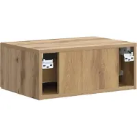 vidaXL Muurbevestigde Nachttafel 2 st Artisanaal eiken