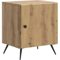 vidaXL Nachtkastje Artisanaal eiken 43 x 34,5 x 50 cm Bewerkt hout