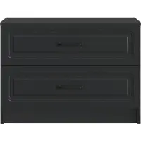 vidaXL - Nachtkastje - Zwart - 62 - x - 34,5 - x - 44,5 - cm - Bewerkt - hout