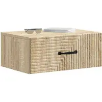 vidaXL Muurbevestigde Nachttafel 2 st Sonoma Eiken 49 x 34,5 x 20 cm