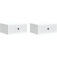 vidaXL Nachtkastje 2 st Wit 49 x 34,5 x 20 cm Bewerkt hout