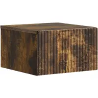 vidaXL Muurbevestigde Nachttafel Gerookt eiken 33 x 34,5 x 20 cm