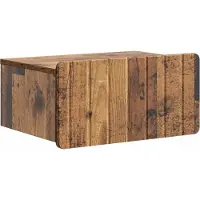 vidaXL Muurbevestigde Nachttafel 2 st Oud hout 49 x 34,5 x 24 cm