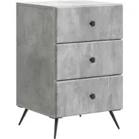 vidaXL - Nachtkastje - Betongrijs - 43 - x - 41 - x - 66,5 - cm - Bewerkt - hout