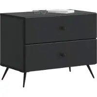 vidaXL Nachtkastje Zwart 62 x 34,5 x 47,5 cm Bewerkt hout