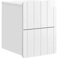 vidaXL Muurbevestigde Nachttafel Hoogglans Wit 33 x 34,5 x 43 cm