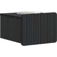 vidaXL Muurbevestigde Nachttafel Zwart 33 x 34,5 x 24 cm Bewerkt hout