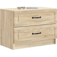 vidaXL Nachtkastje Sonoma Eiken 62 x 34,5 x 44,5 cm Bewerkt hout