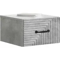 vidaXL - Muurbevestigde - Nachttafel - Betongrijs - 34,5 - x - 33 - x - 20 - cm
