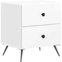 vidaXL Nachtkastje Hoogglans Wit 43 x 34,5 x 47,5 cm Bewerkt hout