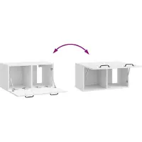 vidaXL Wandmontage TV-kast Hoogglans Wit 59,5 x 31 x 30 cm