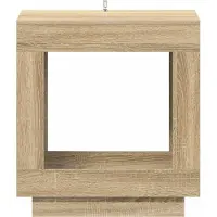 vidaXL - Bijzettafel - Sonoma - Eiken - 60 - x - 40 - x - 65 - cm - Bewerkt - hout