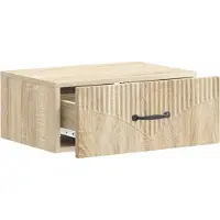 vidaXL Muurbevestigde Nachttafel 2 st Sonoma Eiken 49 x 34,5 x 20 cm