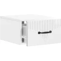 vidaXL Muurbevestigde Nachttafel 2 pcs Hoogglans Wit 34,5 x 33 x 20 cm