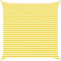 vidaXL Zonneschaduw 4 x 4 m 100% Polyester Oxford Vierkant Geel en Wit