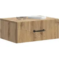 vidaXL Muurbevestigde Nachttafel 2 st Artisanaal eiken