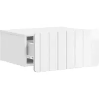 vidaXL Muurbevestigde Nachttafel Hoogglans Wit 49 x 34,5 x 24 cm