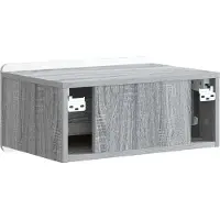 vidaXL Muurbevestigde Nachttafel 2 st Grijs sonoma 49 x 34,5 x 24 cm